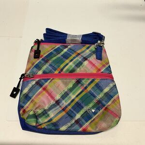 Plaid Sorbet GloveIt Glove It Cross Body Blue Plaid Golf Women’s 2 Zip bag purse